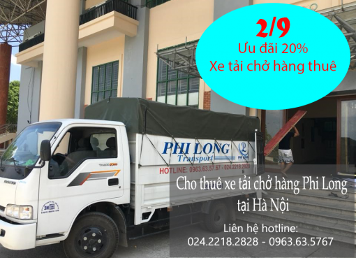 Cho thuê xe tải giá rẻ nhân ngày Quốc Khánh 2-9